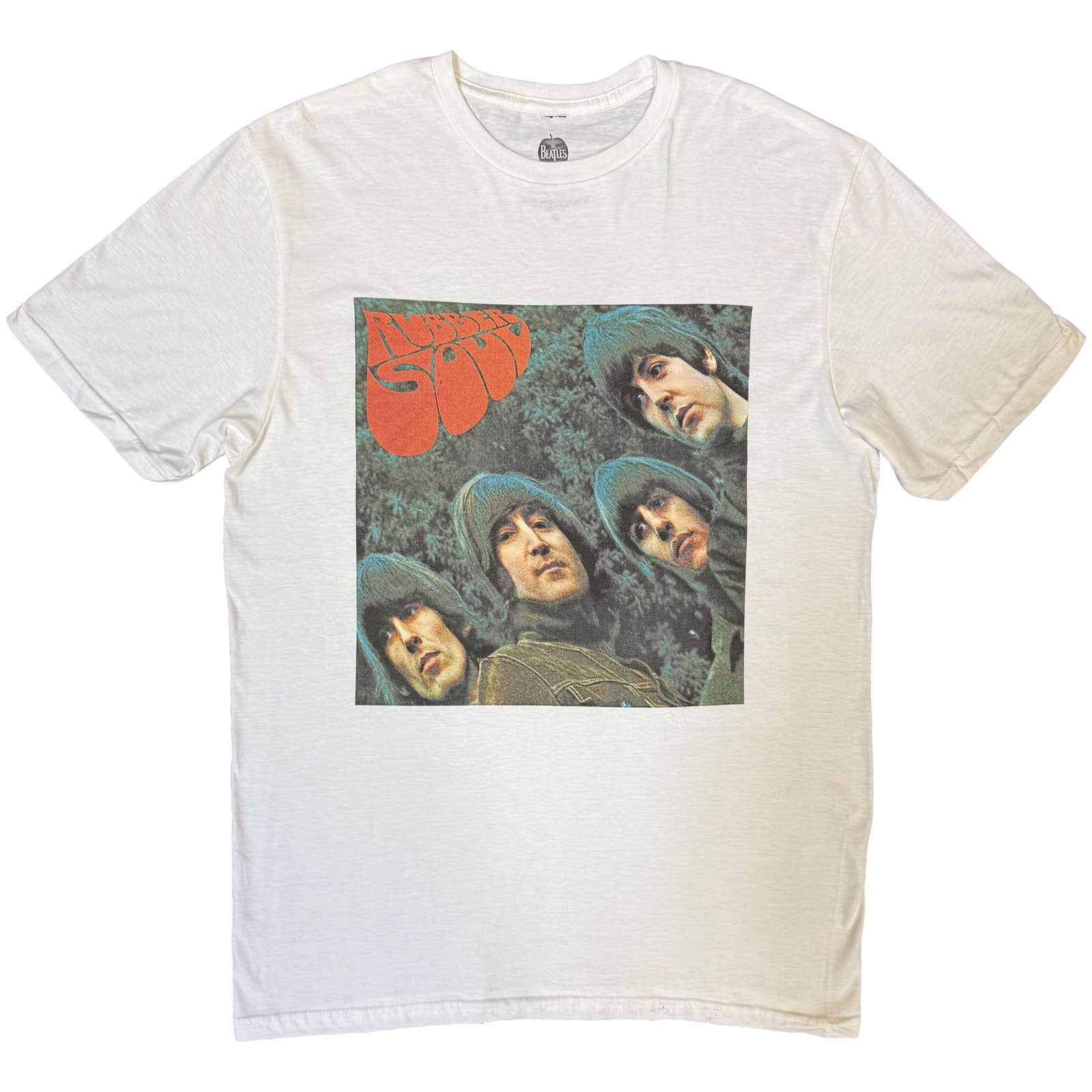 The Beatles Unisex T-Shirt: Rubber Soul Album Cover (White)