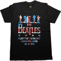 The Beatles Unisex T-Shirt: Drop T Rooftop Flag (Black)