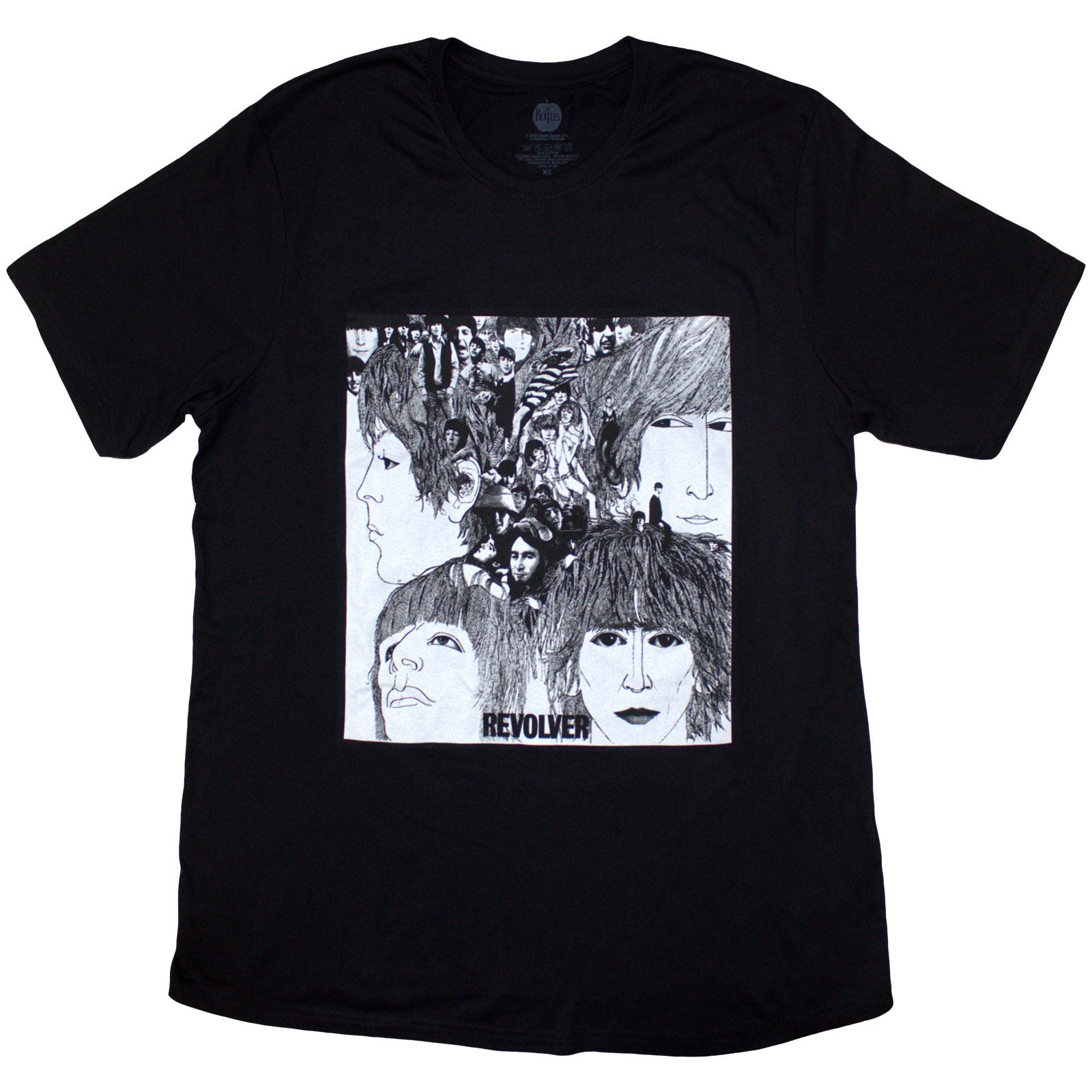 The Beatles Ladies T-Shirt: Revolver Album Cover (Black)