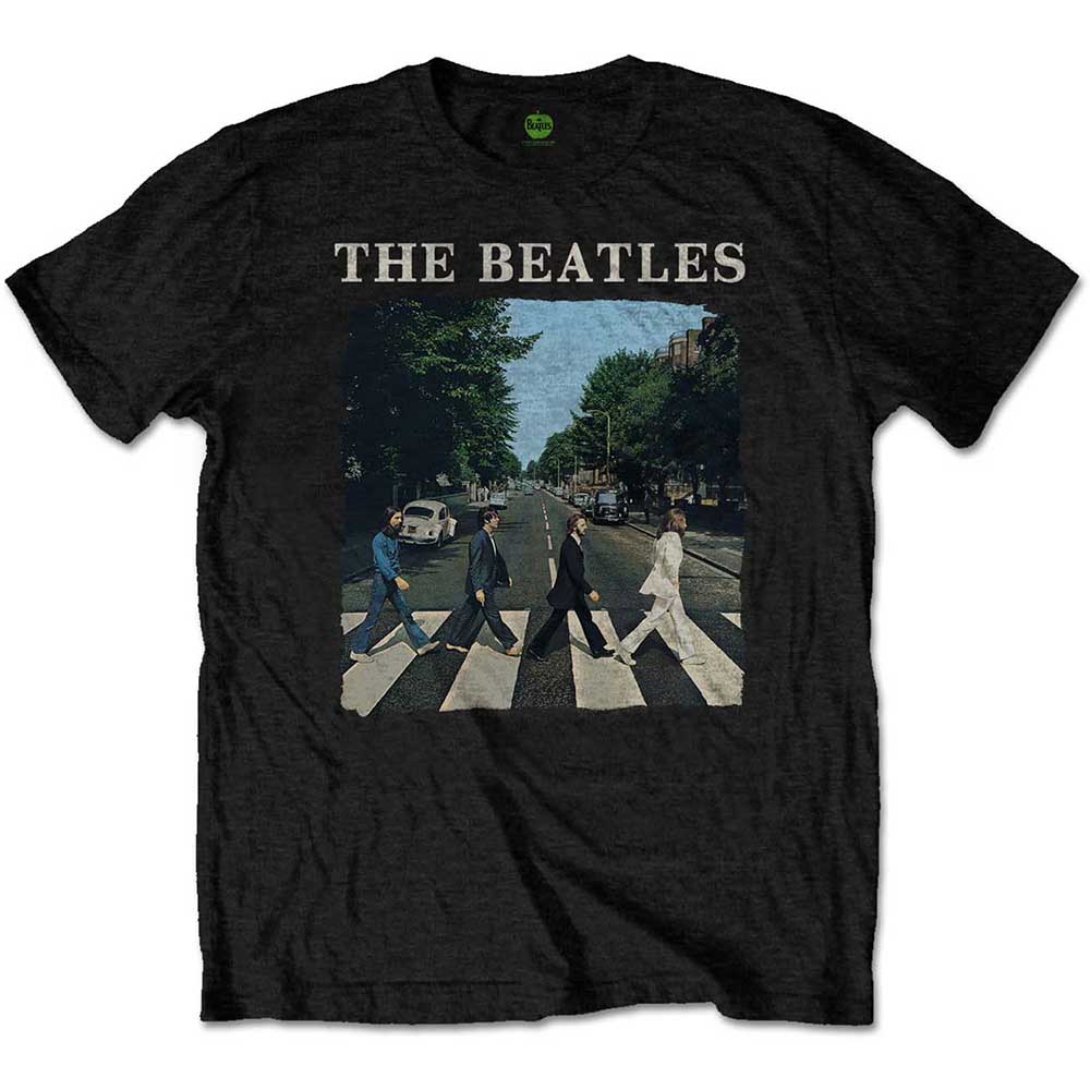 The Beatles Kids T-Shirt: Abbey Road & Logo (Black)