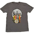 The Beatles Unisex T-Shirt: Sgt Pepper & Drum (Charcoal Grey)
