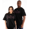 The Beatles Unisex T-Shirt: Drop T Embroidered (Black) (Embellished)