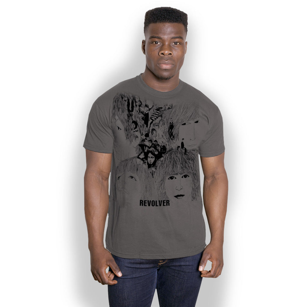 The Beatles Unisex T-Shirt: Revolver (Charcoal Grey)