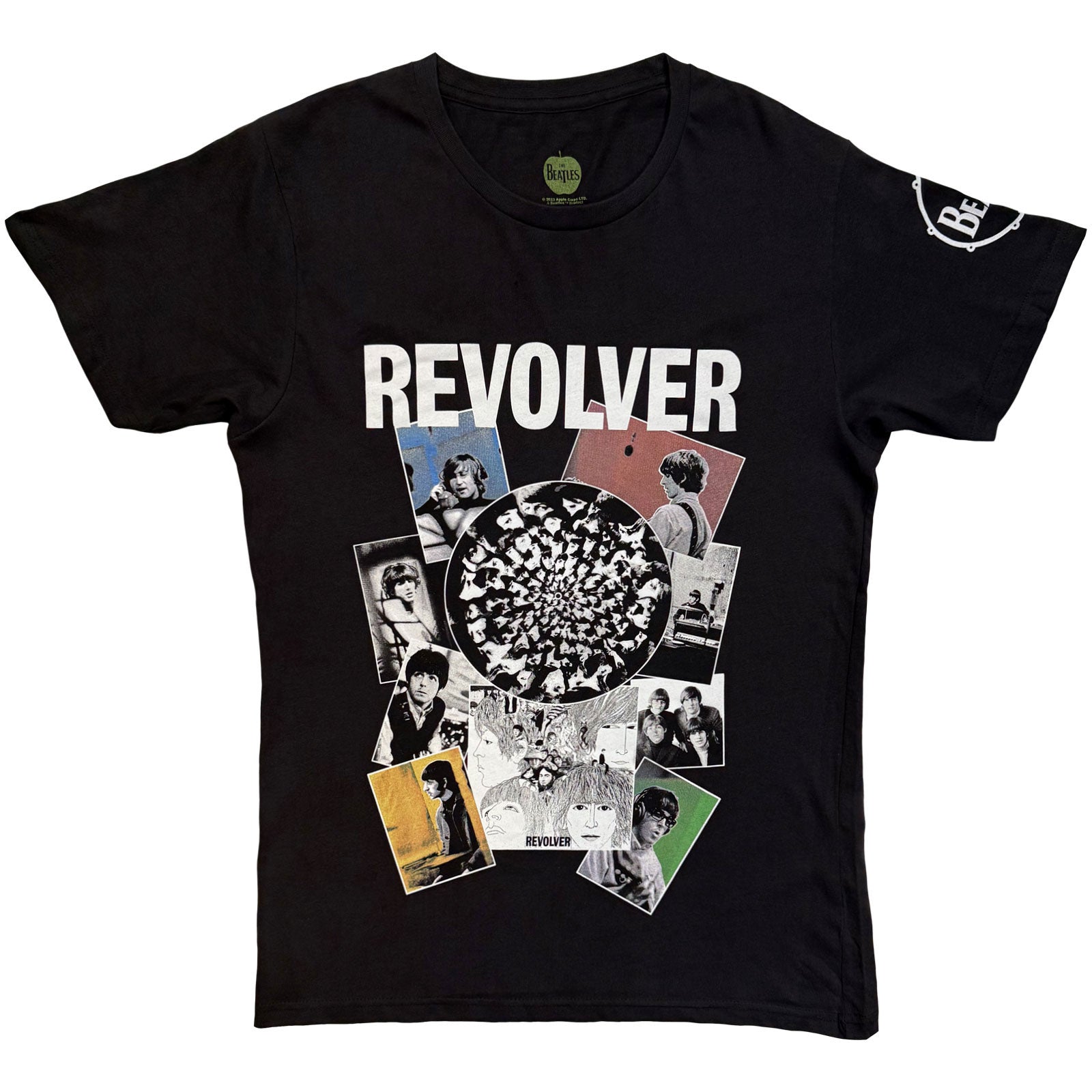 The Beatles Unisex T-Shirt: Revolver Montage (Black)