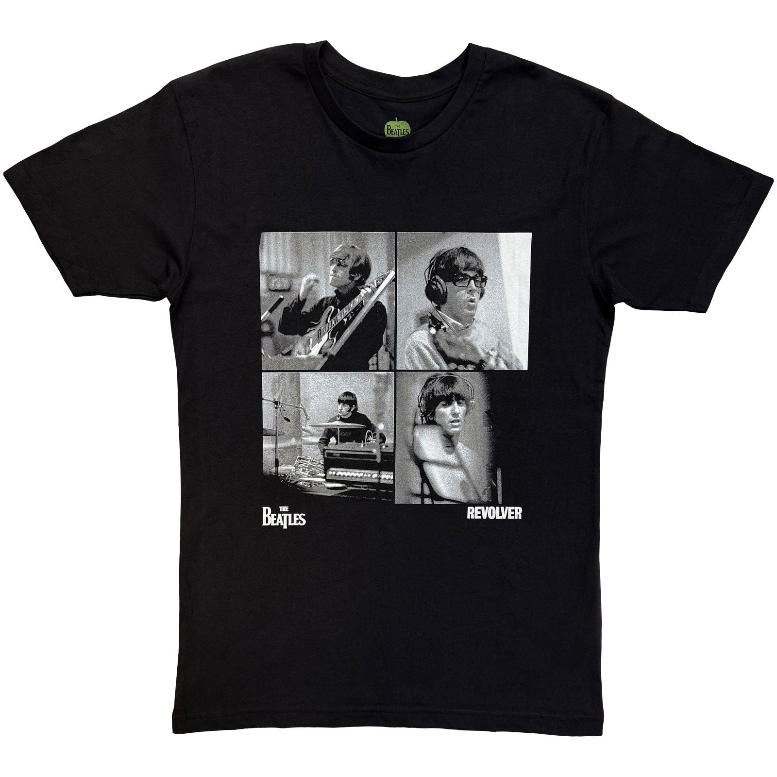 The Beatles Unisex T-Shirt: Revolver Studio Shots (Black)