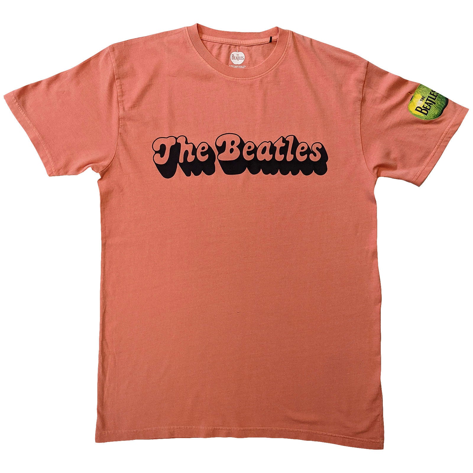 The Beatles Unisex T-Shirt: 70s Logo (Red) (Sleeve Print & Wash Collection)