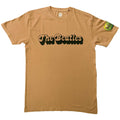 The Beatles Unisex T-Shirt: 70s Logo (Sand) (Sleeve Print)