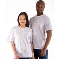 The Beatles Unisex T-Shirt: Drop T Logo & Apple White-on-White (White) (Hi-Build)