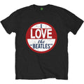The Beatles Unisex T-Shirt: I Love The Beatles Single Print (Black)