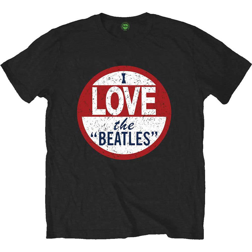 The Beatles Unisex T-Shirt: I Love The Beatles Single Print (Black)