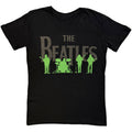The Beatles Unisex T-Shirt: Saville Row Line Up Green Silhouette (Black)