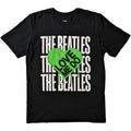 The Beatles Unisex T-Shirt: Love Me Do Graffiti Heart (Black)