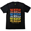 The Beatles Unisex T-Shirt: Colour Wave (Black)