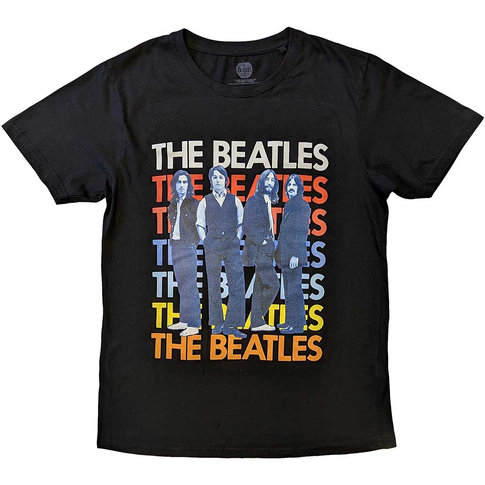 The Beatles Unisex T-Shirt: Iconic Multicolour (Black)