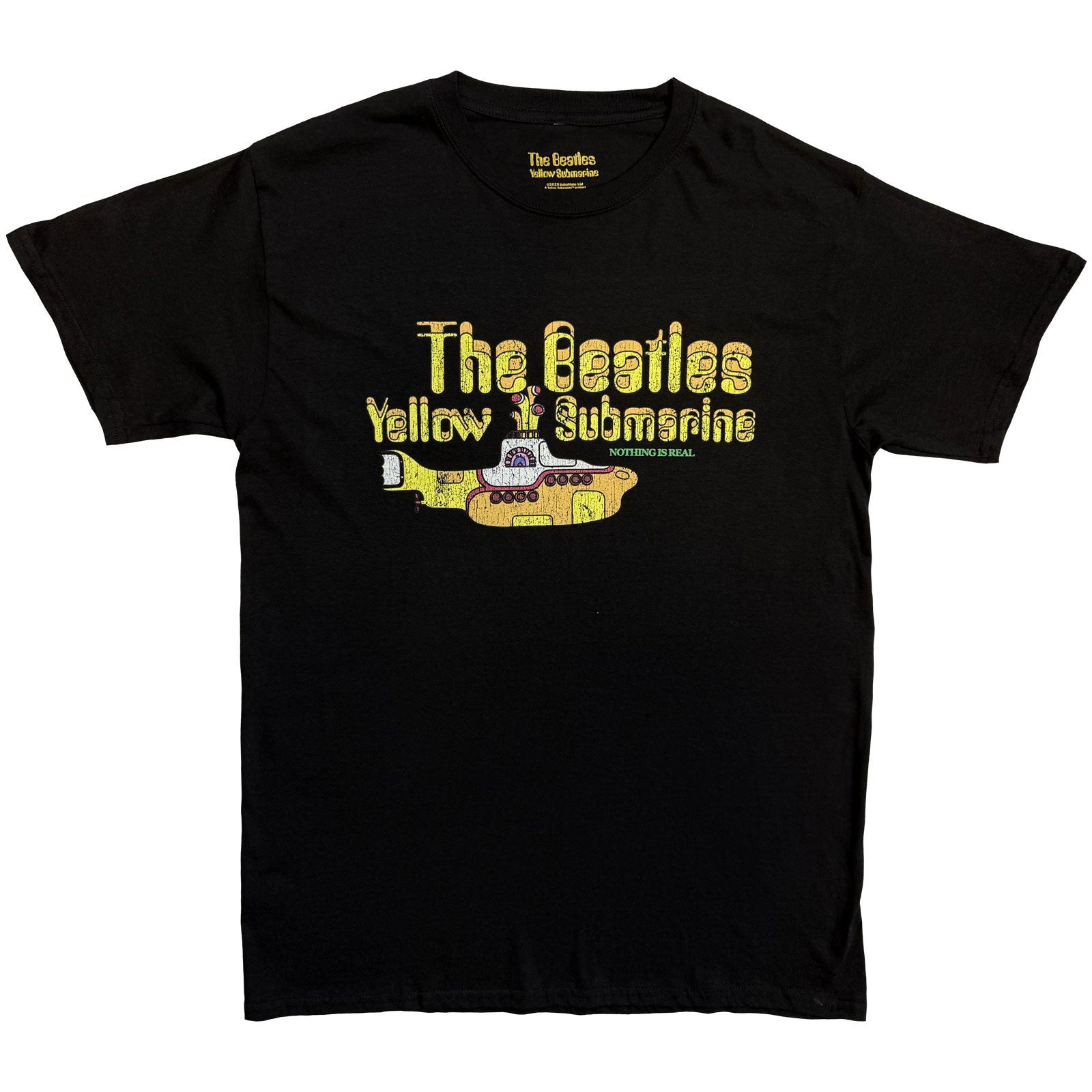 The Beatles Unisex T-Shirt: Nothing is Real (Black)