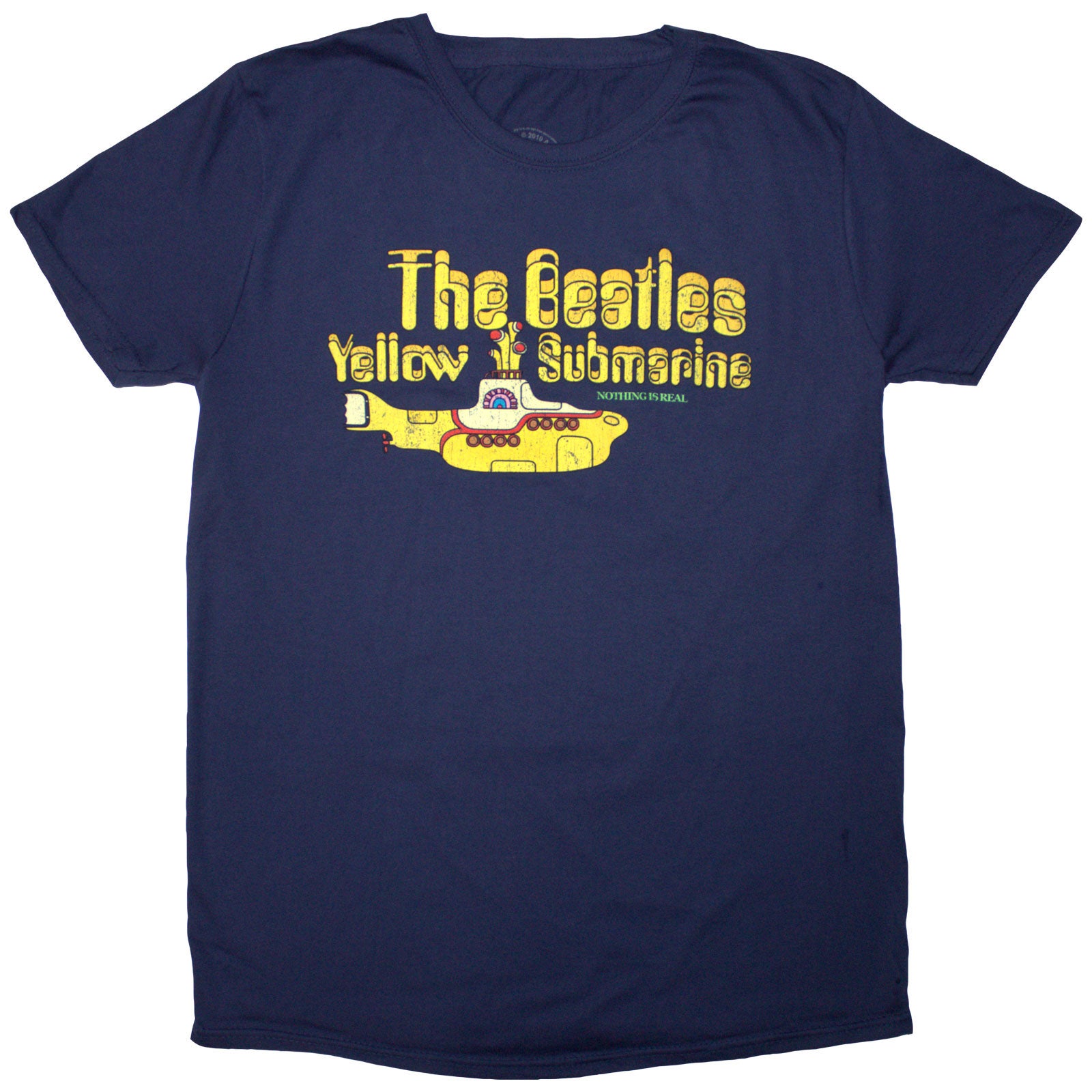 The Beatles Unisex T-Shirt: Nothing is Real (Navy Blue)