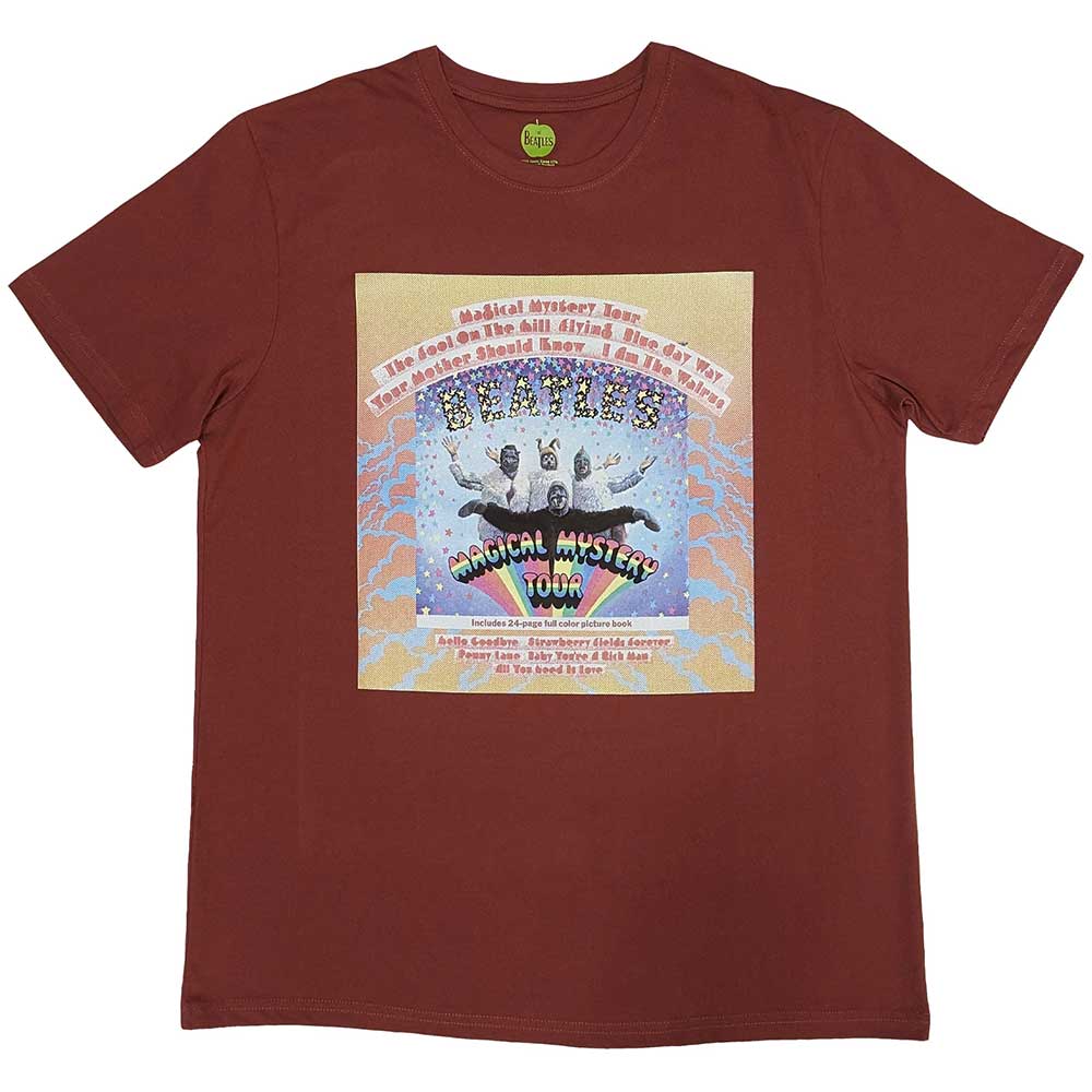 The Beatles Unisex T-Shirt: Magical Mystery Tour Album Cover (Red)