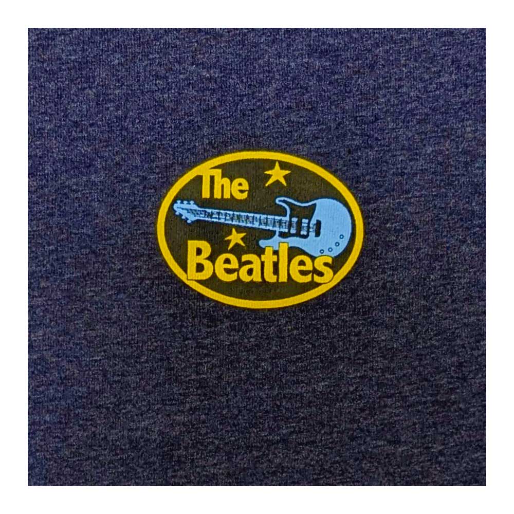 The Beatles Unisex T-Shirt: Oval Logo (Navy Blue) (Wash Collection)