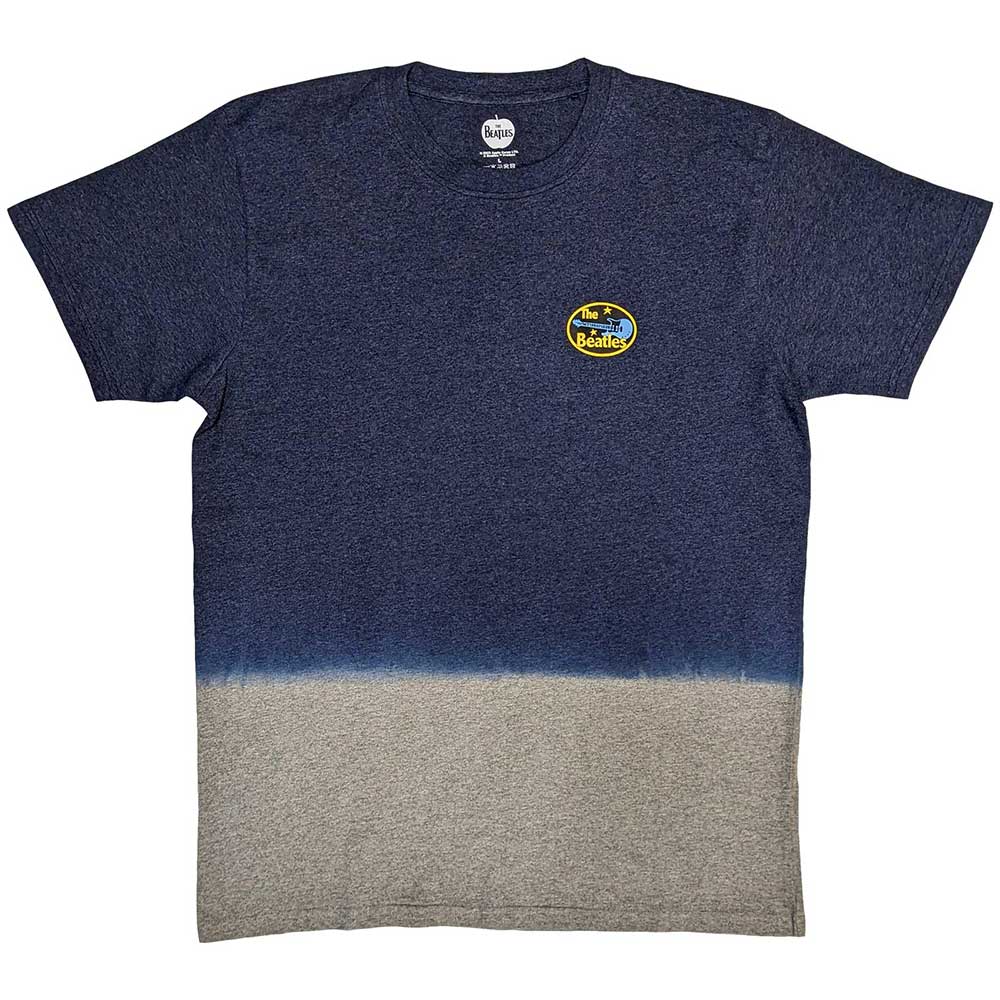 The Beatles Unisex T-Shirt: Oval Logo (Navy Blue) (Wash Collection)