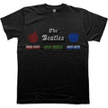 The Beatles Unisex T-Shirt: Apple Years Red & Blue (Black)