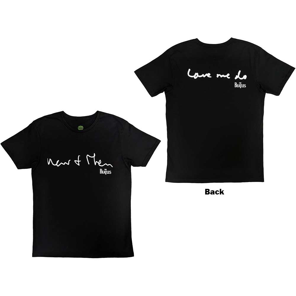 The Beatles Unisex T-Shirt: Now & Then (Black) (Back Print)