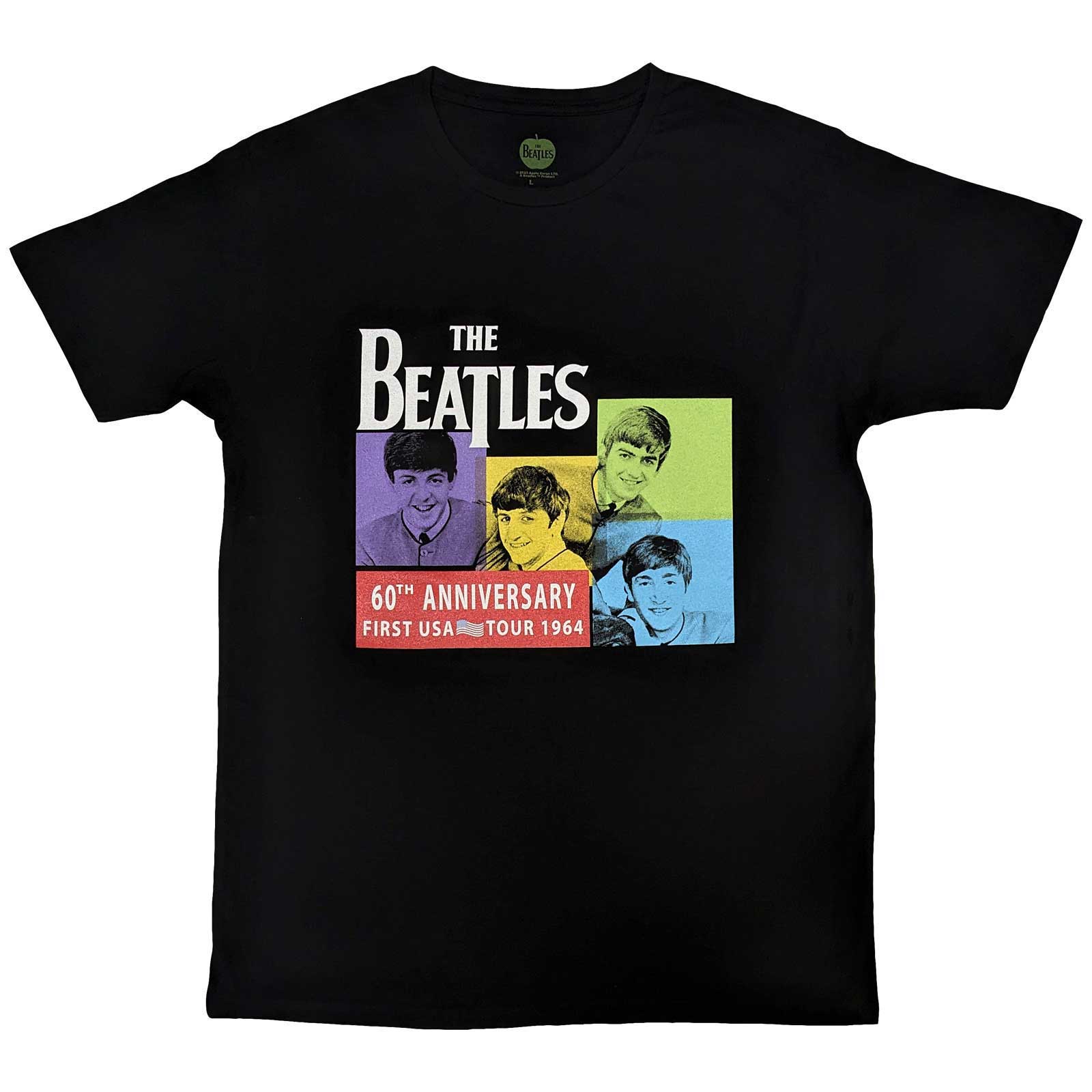 The Beatles Unisex T-Shirt: US 1964 (Black)