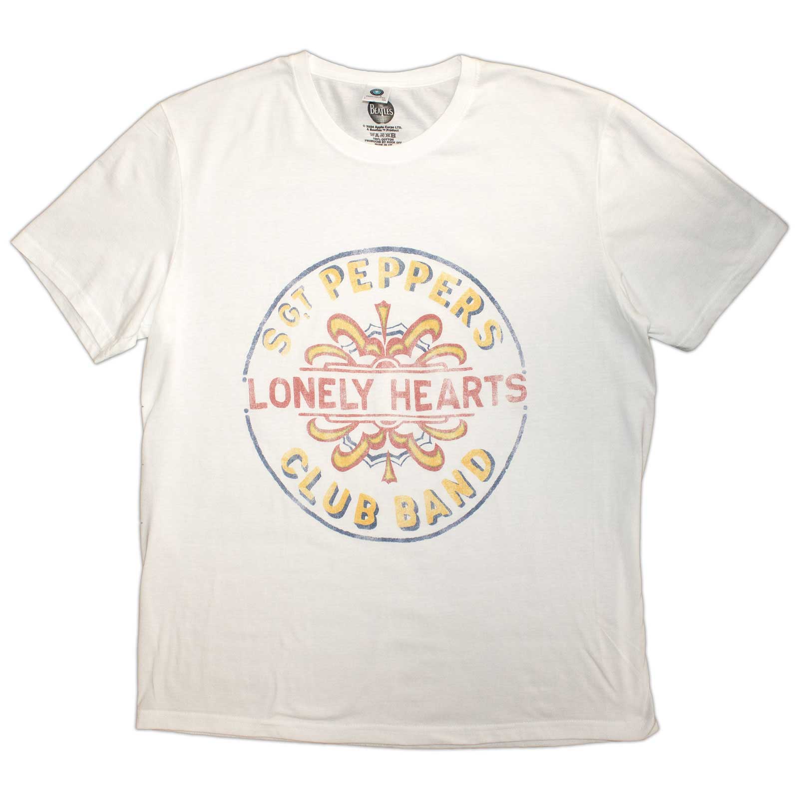 The Beatles Unisex T-Shirt: Painted Pepper (White)