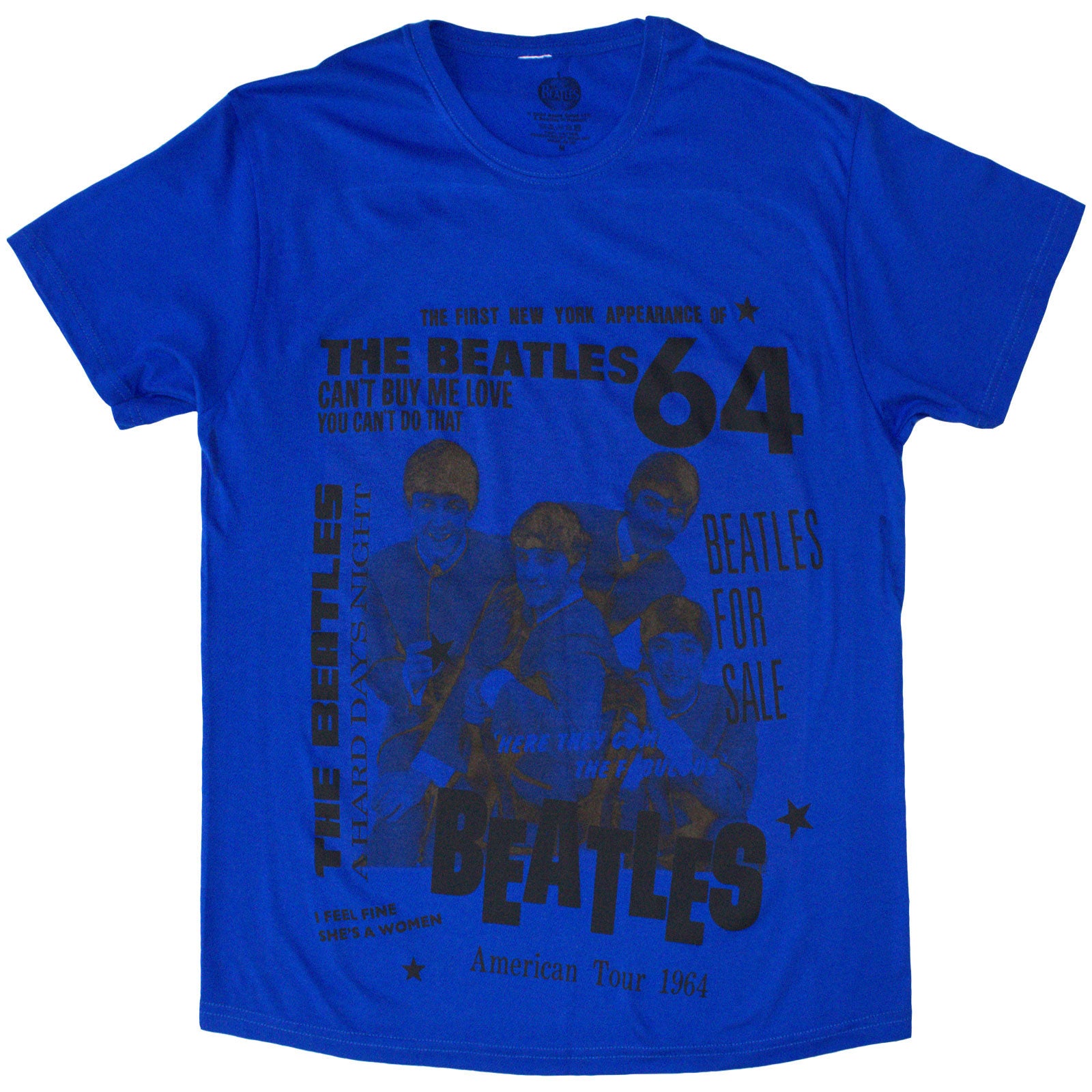 The Beatles Unisex T-Shirt: 1964 (Blue)