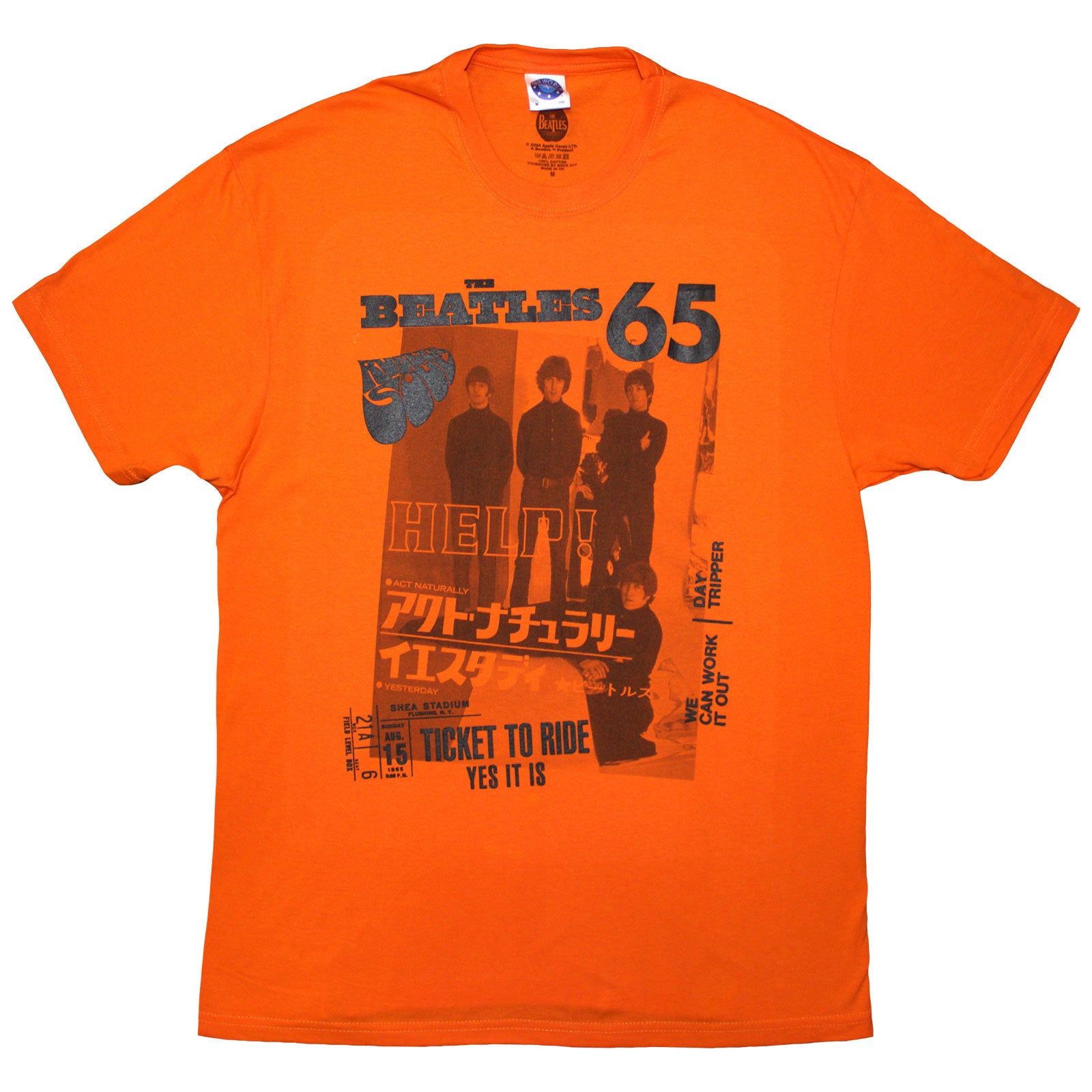 The Beatles Unisex T-Shirt: 1965 (Orange)