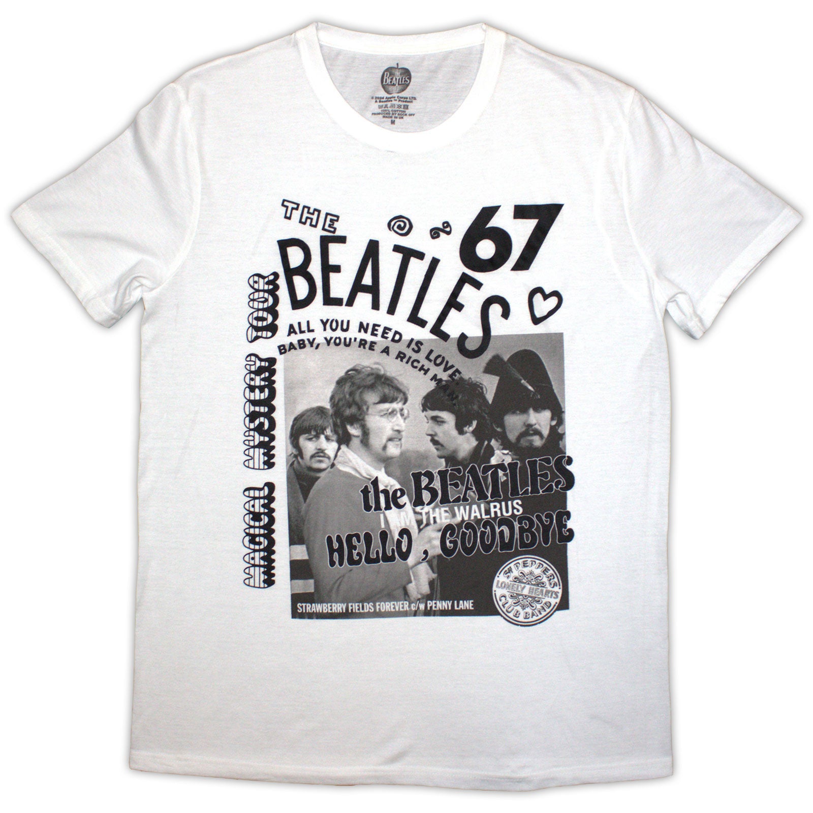 The Beatles Unisex T-Shirt: 1967 (White)