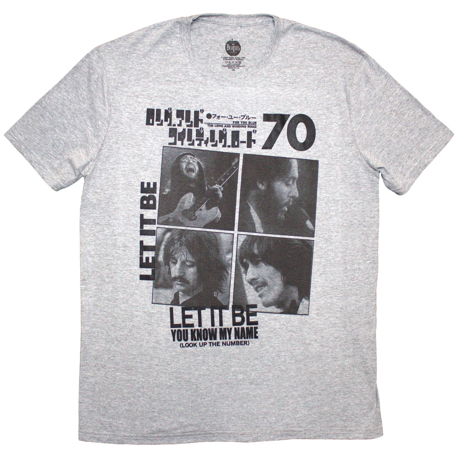 The Beatles Unisex T-Shirt: 1970 (Grey)