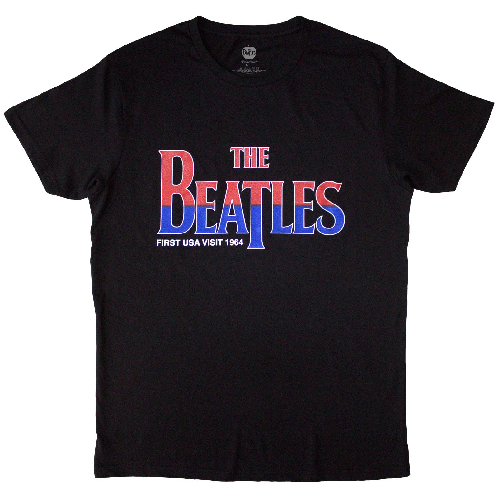 The Beatles Unisex T-Shirt: First USA Visit 1964 (Black)