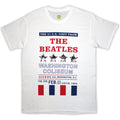 The Beatles Unisex T-Shirt: Washington '64 Stars & Stripes (White)