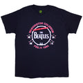 The Beatles Unisex T-Shirt: Washington '64 Drum (Navy Blue)