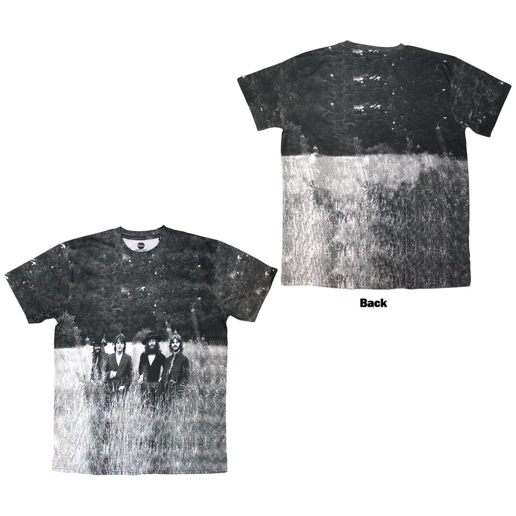 The Beatles Unisex T-Shirt: Tittenhurst Park Field (White) (All Over Print)