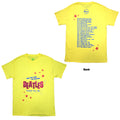 The Beatles Unisex T-Shirt: American Tour '64 (Yellow) (Back Print)