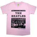 The Beatles Unisex T-Shirt: Washington '64 Promo (Pink)