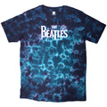 The Beatles Unisex T-Shirt: Drop T Logo (Blue) (Wash Collection)