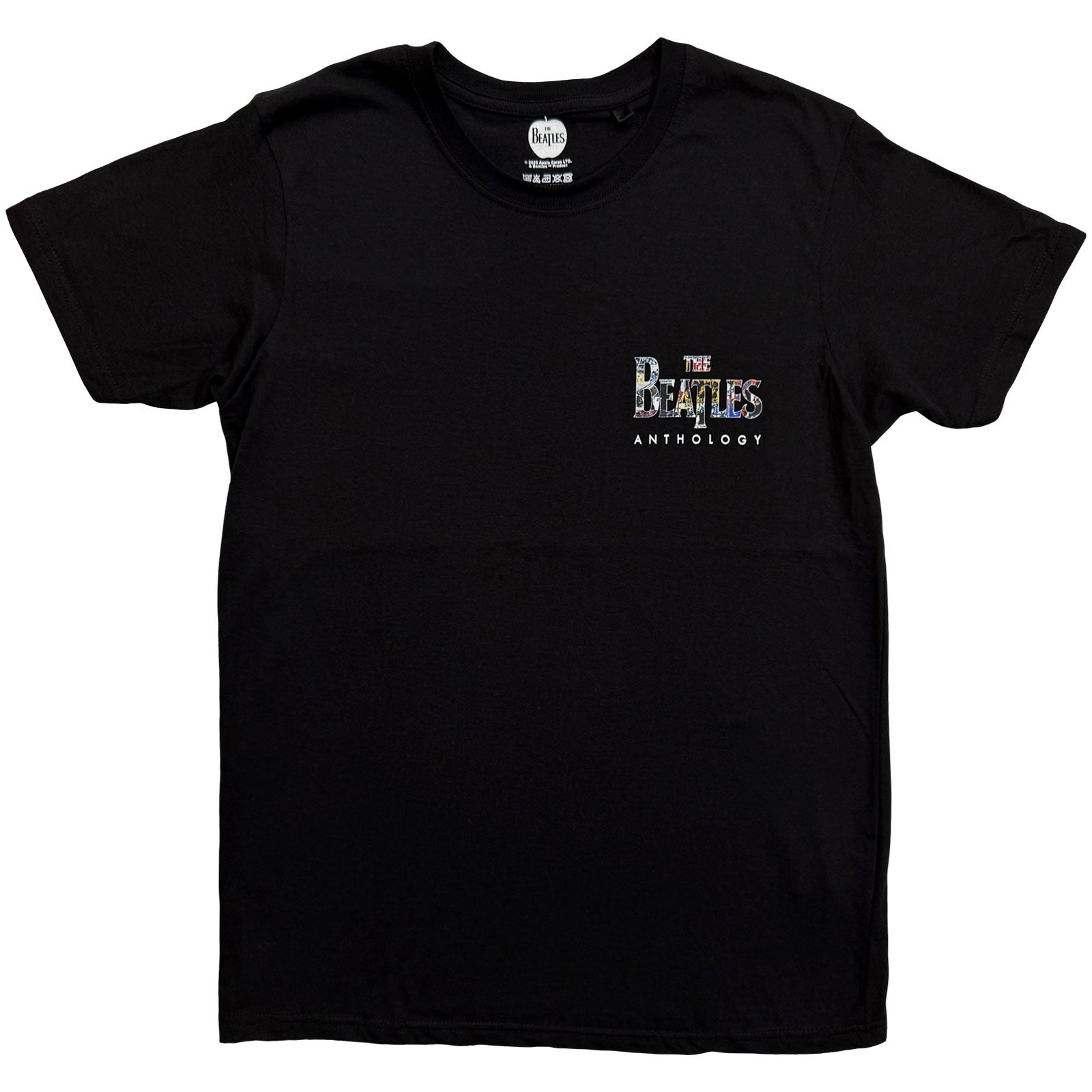 The Beatles Unisex T-Shirt: Collage Logo (Black)