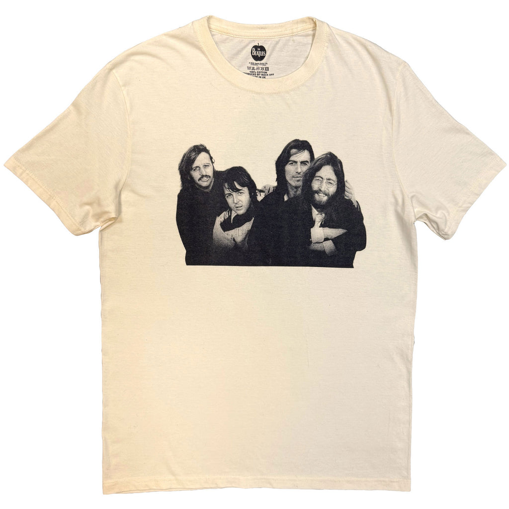 The Beatles Unisex T-Shirt: Group Photo Anthology Infill (Natural) (Back Print)