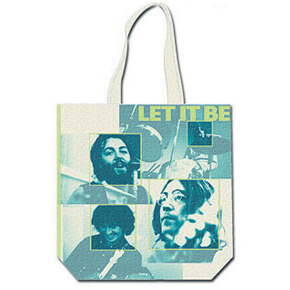 The Beatles Cotton Tote Bag: Let it be (Multicolour) (Back Print)