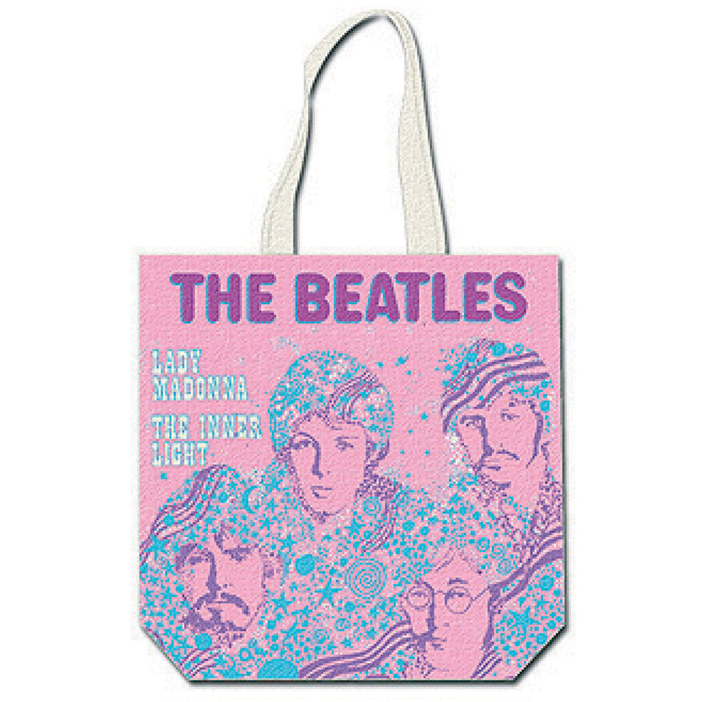 The Beatles Cotton Tote Bag: Lady Madonna (Pink) (Back Print) (LOS)