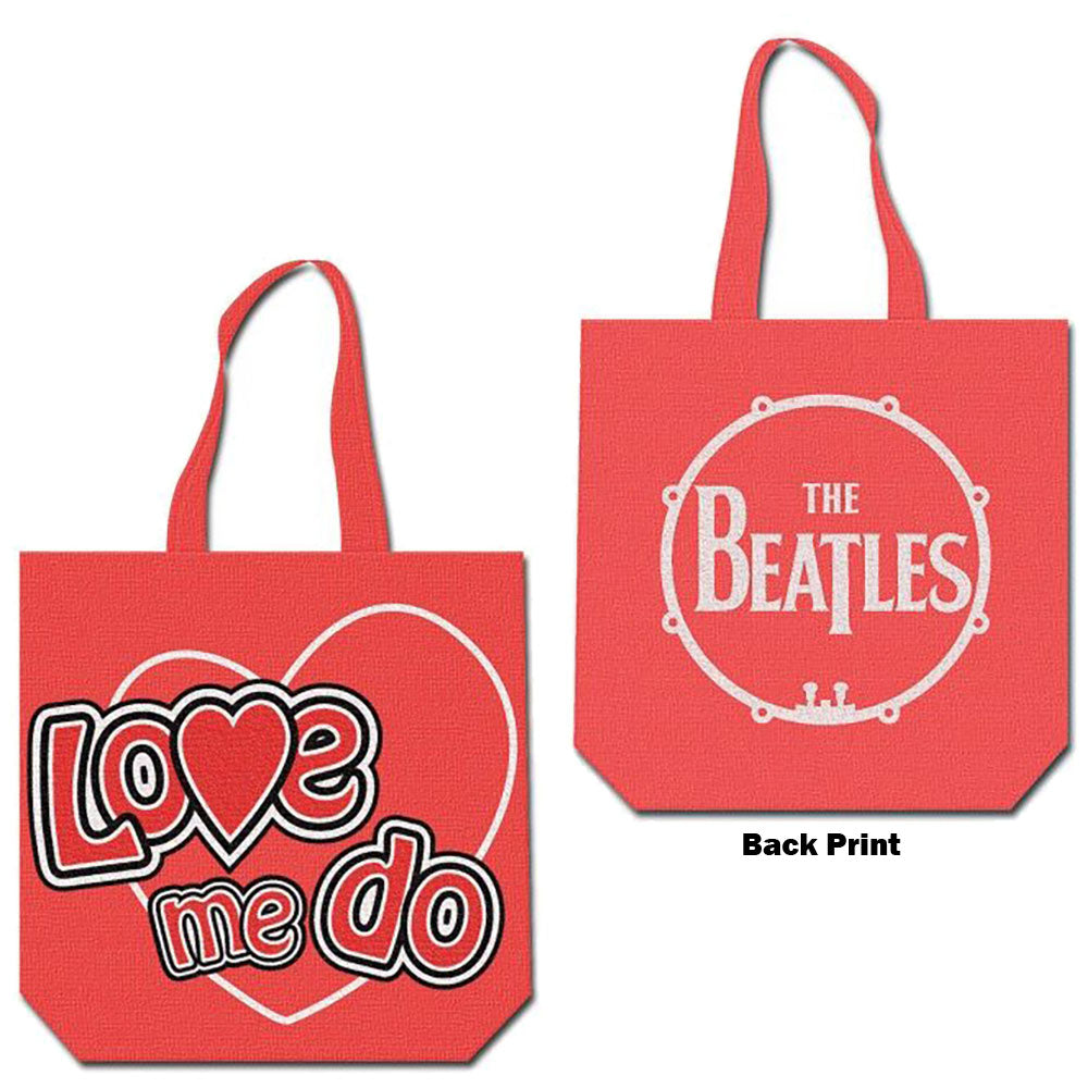 The Beatles Cotton Tote Bag: Love me do (Multicolour) (Back Print)