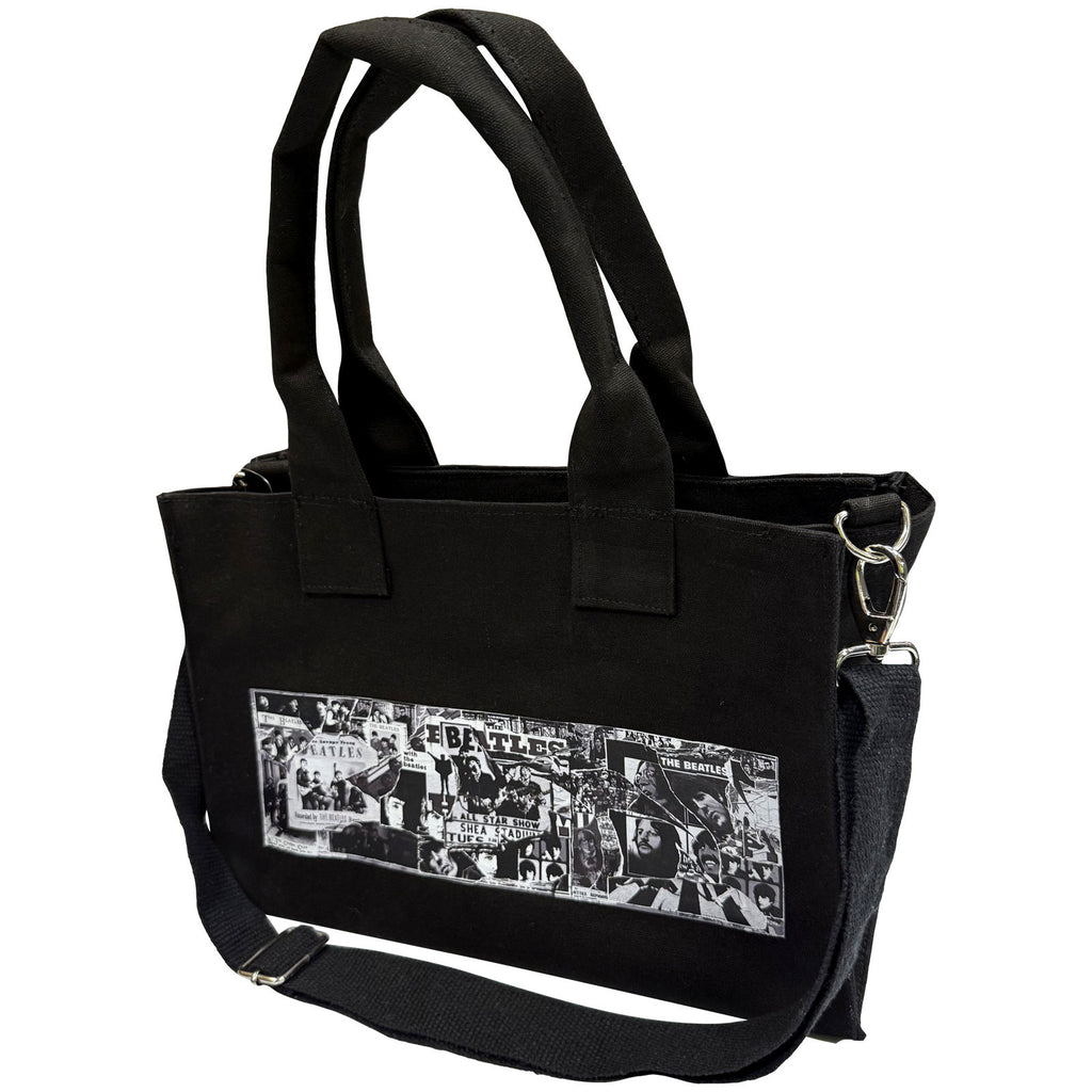The Beatles Cotton Tote Bag: Anthology (Black) (Back Print)