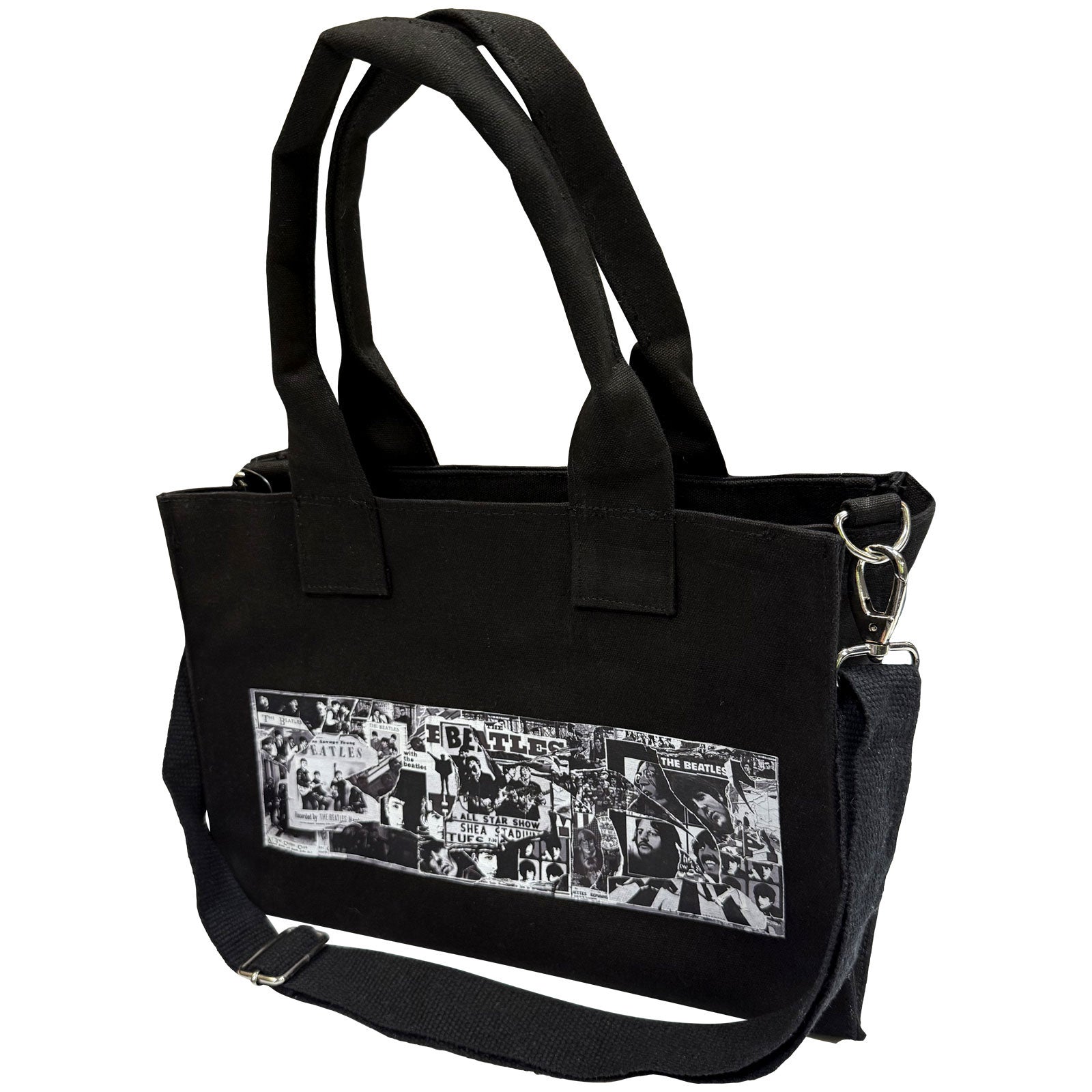 The Beatles Cotton Tote Bag: Anthology (Black) (Back Print)