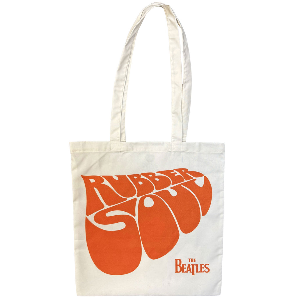 The Beatles Cotton Tote Bag: Rubber Soul (Black) (Back Print)