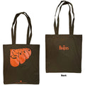 The Beatles Cotton Tote Bag: Rubber Soul (Olive Green) (Back Print)