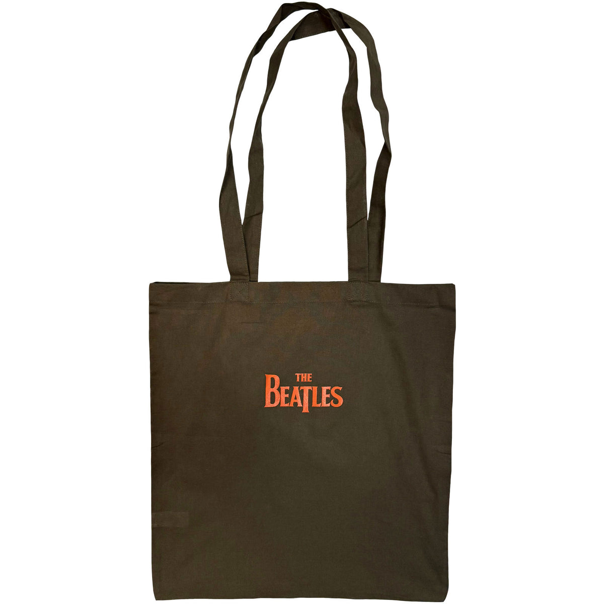 The Beatles Cotton Tote Bag: Rubber Soul (Olive Green) (Back Print)