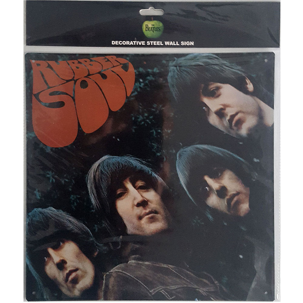 The Beatles Steel Wall Sign: Rubber Soul Album Cover