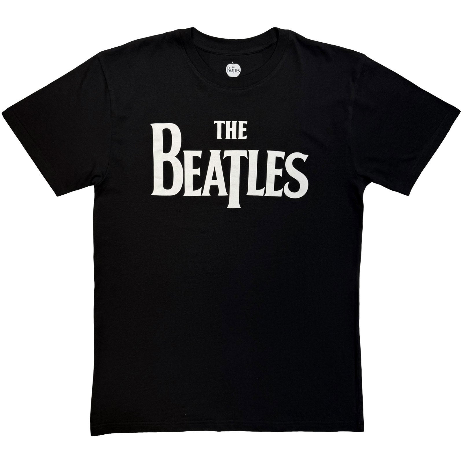 The Beatles Unisex T-Shirt: Drop T Logo Mono (Black)